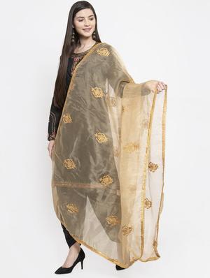 self design embroidered dupatta - 16944531 - Standard Image - 2