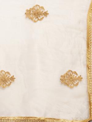self design embroidered dupatta - 16944531 - Standard Image - 4