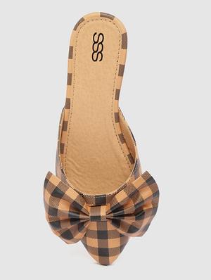 tan leatherette slip on sandals - 16944794 - Standard Image - 5