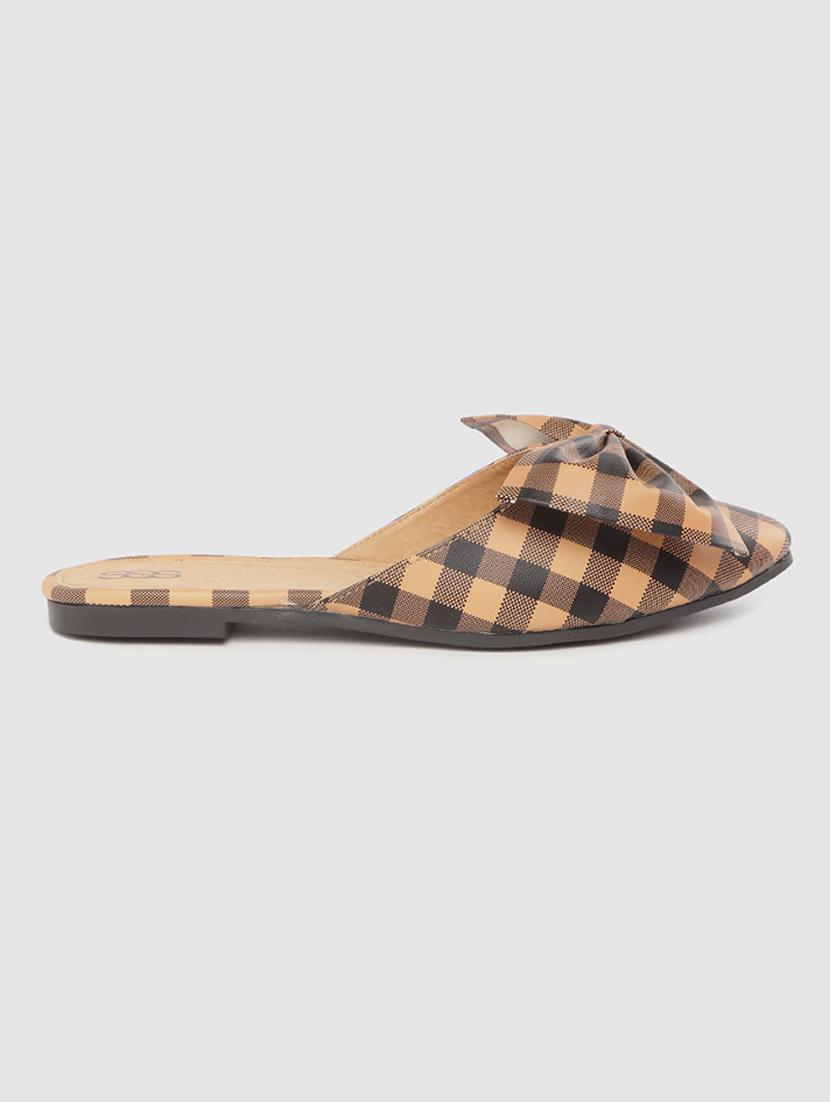 tan leatherette slip on sandals - 16944794 - Zoom Image - 3