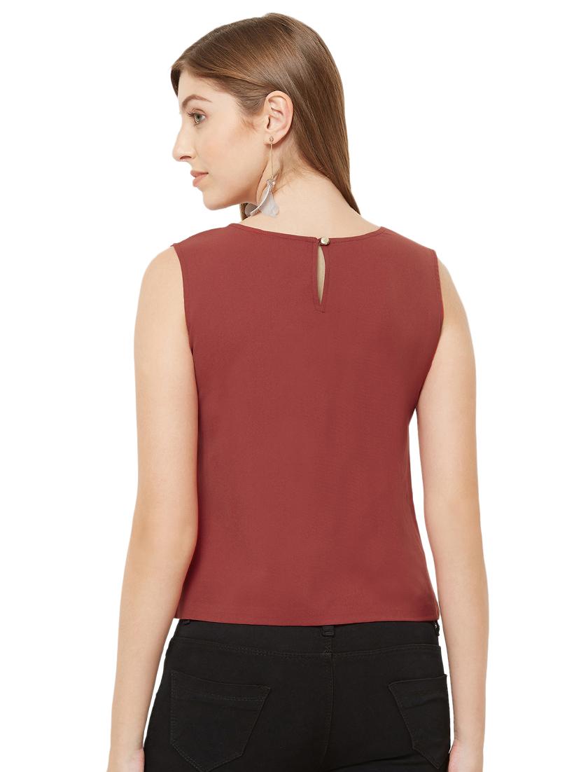 sequin embellished cross tucks top - 16944823 - Zoom Image - 3