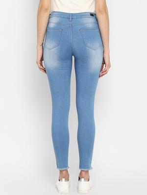 frayed hem stone washed jeans - 16945494 - Standard Image - 3