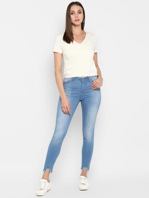 frayed hem stone washed jeans - 16945494 - Standard Image - 4