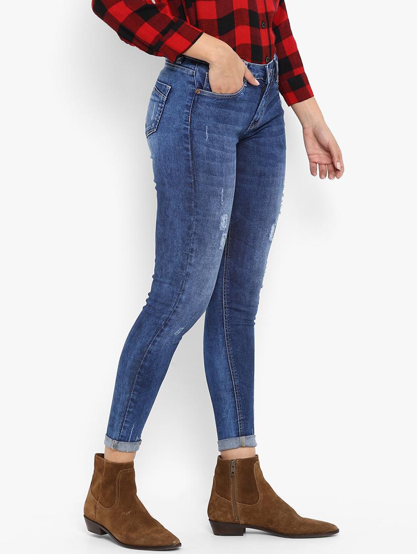 mid rise distressed jeans - 16945510 - Zoom Image - 2