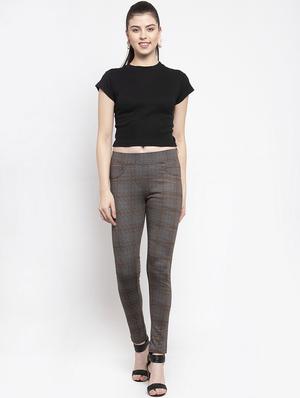 mid rise checkered jegging - 16945592 - Standard Image - 4
