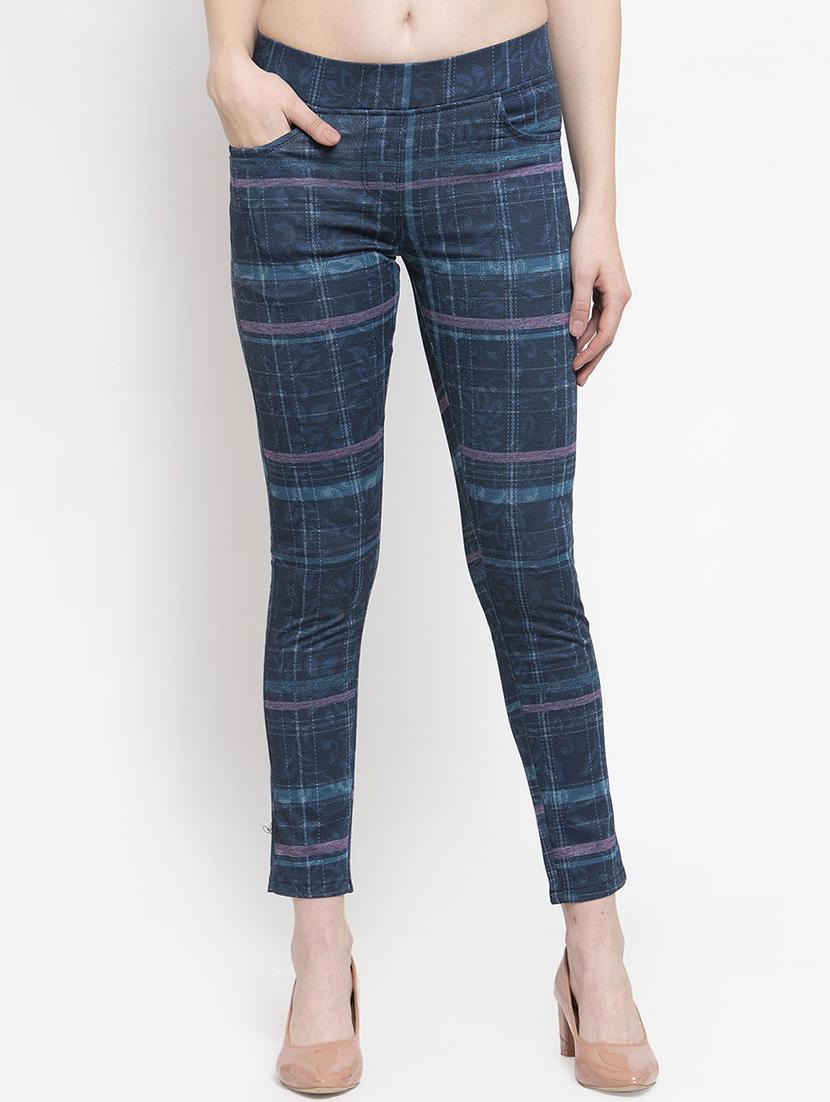mid rise checkered jegging - 16945594 - Zoom Image - 1