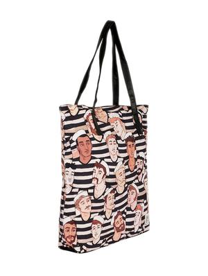 multi color canvas printed tote - 16945930 - Standard Image - 4