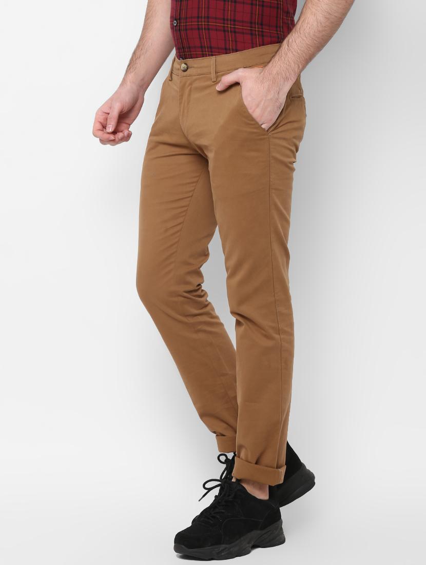 beige solid chinos - 16946082 - Zoom Image - 2