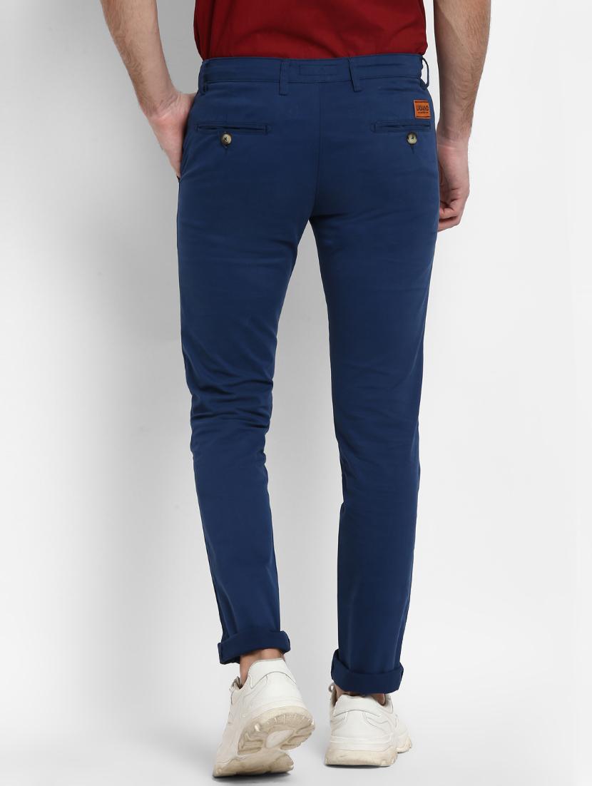 blue solid chinos - 16946084 - Zoom Image - 3