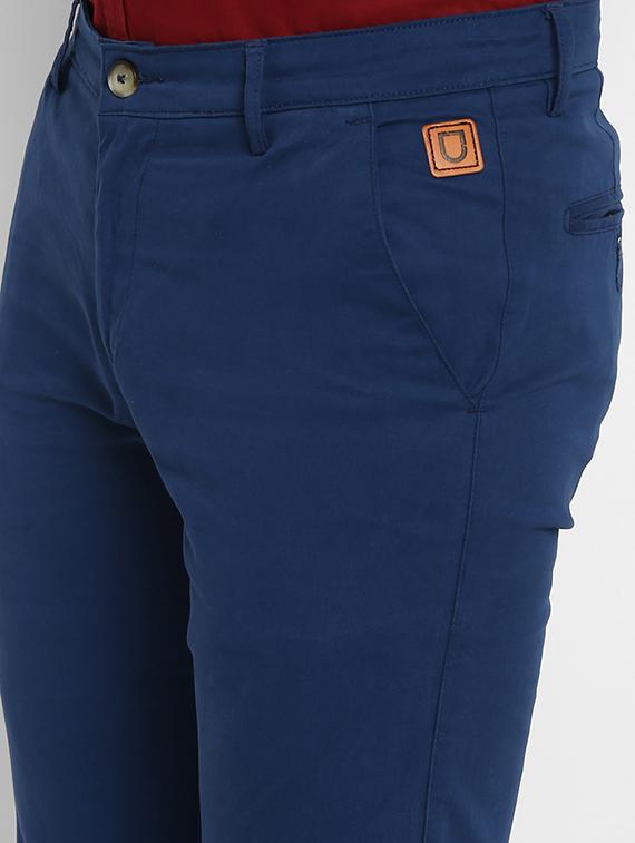 blue solid chinos - 16946084 - Zoom Image - 4