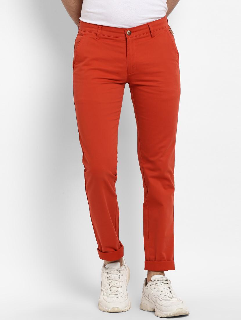 red solid chinos - 16946085 - Zoom Image - 1