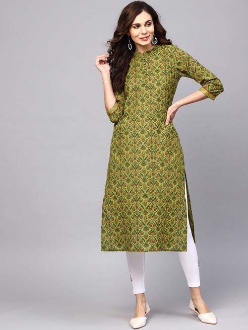floral straight kurta - 16946305 - Very Small Image - 1