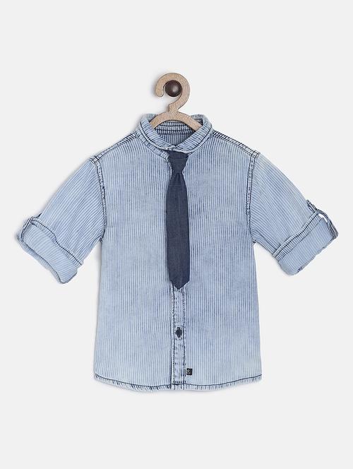 light blue cotton shirt - 16947001 - Standard Image - 1