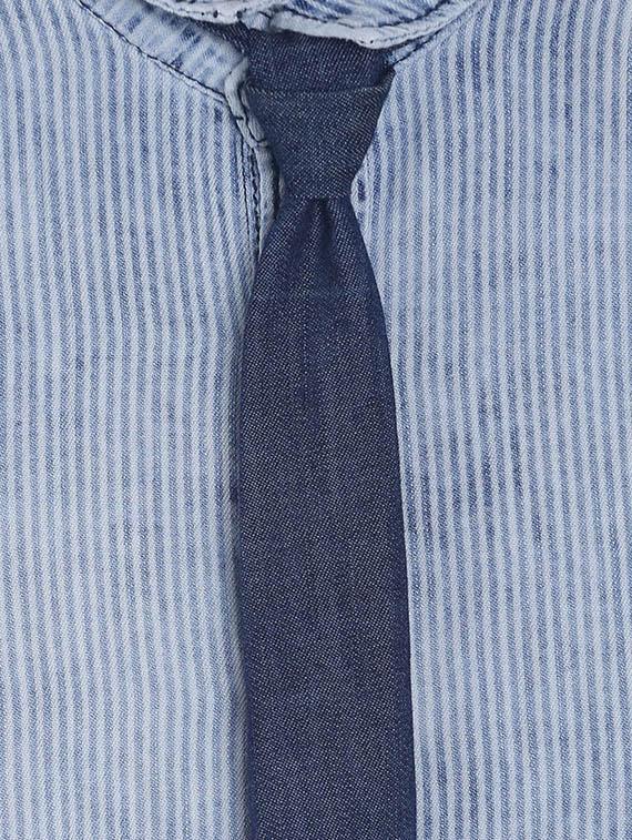 light blue cotton shirt - 16947001 - Zoom Image - 3