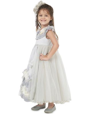 silver polyester frock - 16947333 - Standard Image - 2