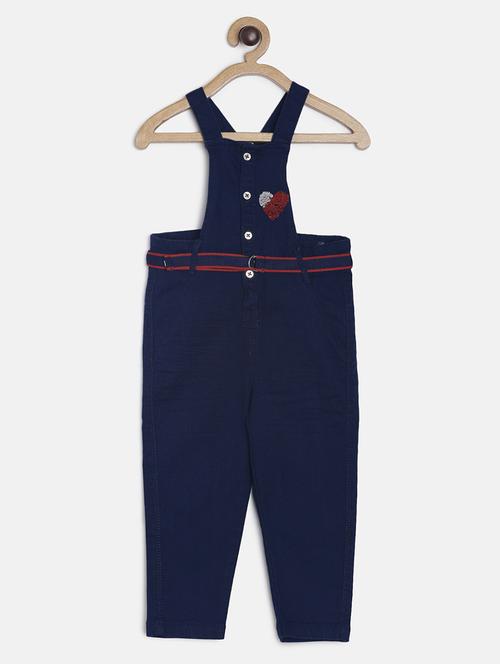 blue cotton dungarees twin set - 16947346 - Standard Image - 1