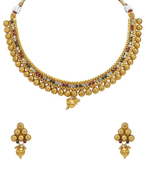 multi colored metal short necklace - 16947430 - Standard Image - 1