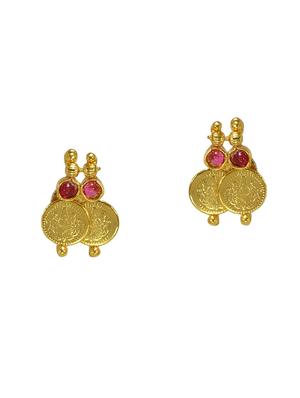 gold metal short necklace - 16947487 - Standard Image - 3