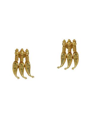 gold metal short necklace - 16947494 - Standard Image - 3