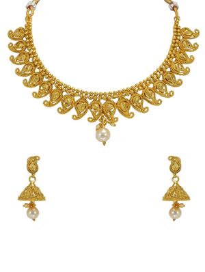 gold metal long necklace - 16947496 - Standard Image - 2
