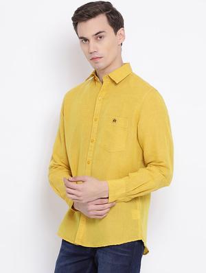 yellow printed casual shirt - 16947609 - Standard Image - 2