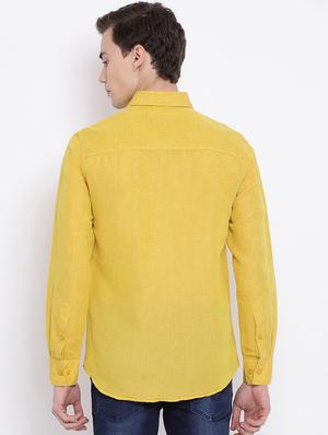 yellow printed casual shirt - 16947609 - Standard Image - 3