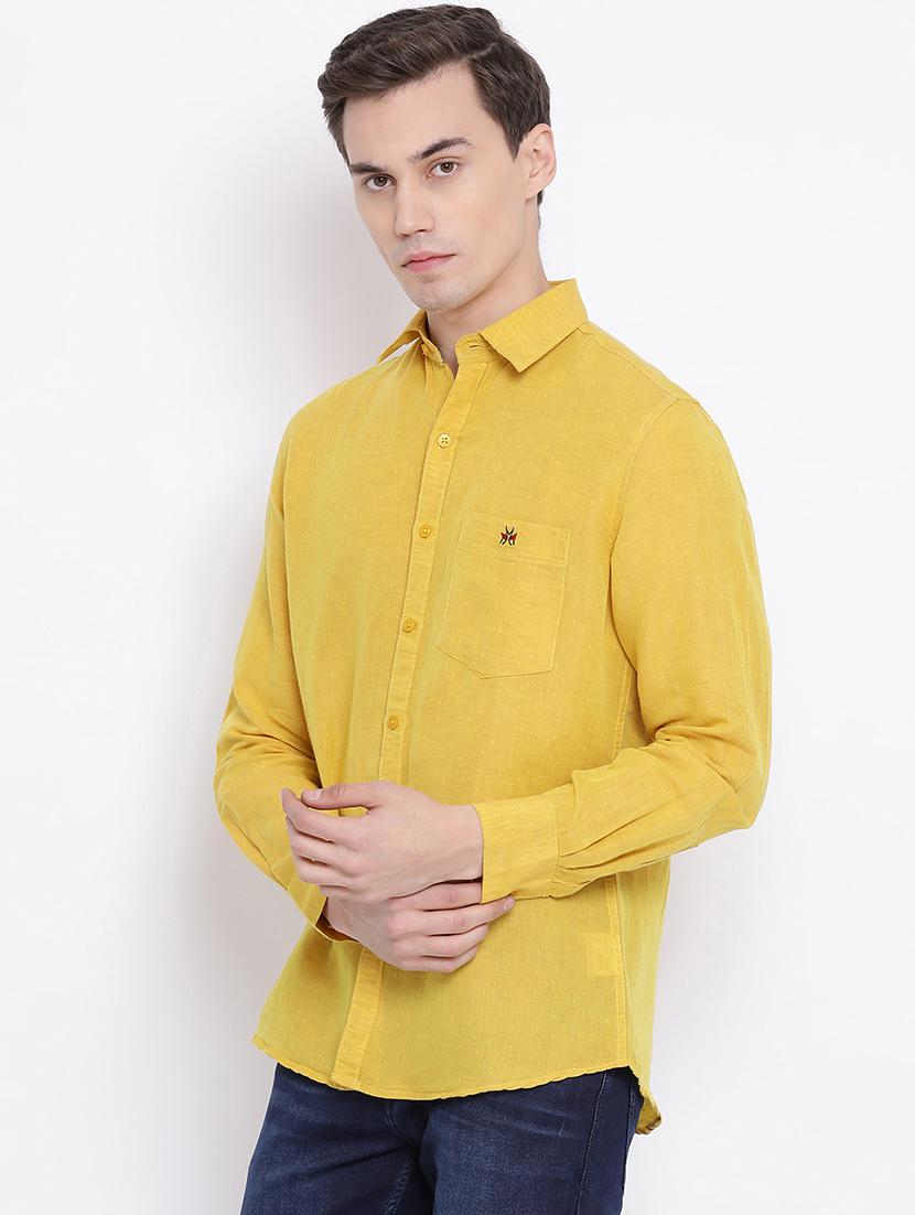 yellow printed casual shirt - 16947609 - Zoom Image - 2
