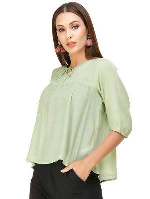 tie up neck peasant top - 16947673 - Standard Image - 2