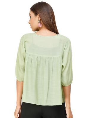 tie up neck peasant top - 16947673 - Standard Image - 3