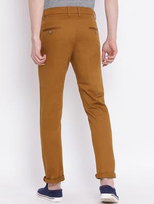 brown solid chinos - 16947763 - Standard Image - 4