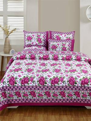 double bedsheet with two matching pillow covers - 16947917 - Standard Image - 2