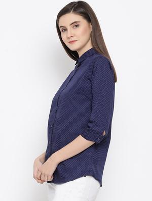 blue cotton polka dot shirt - 16948608 - Standard Image - 2