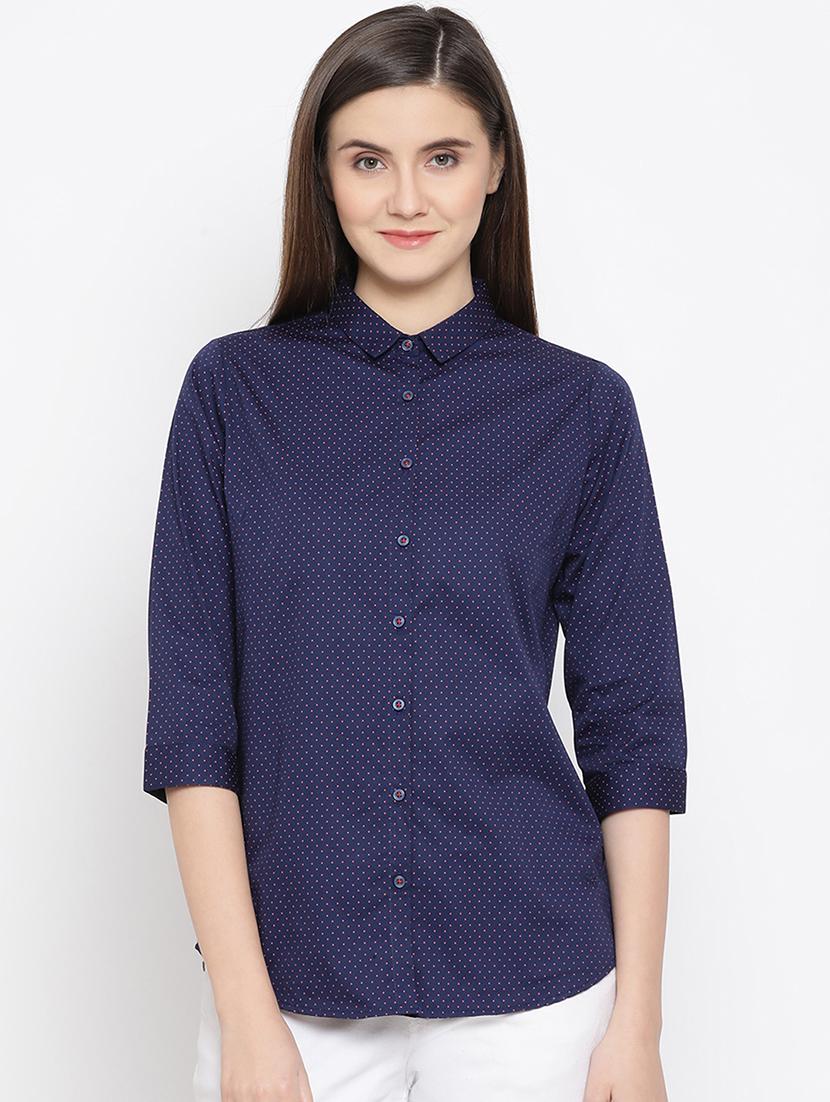blue cotton polka dot shirt - 16948608 - Zoom Image - 1