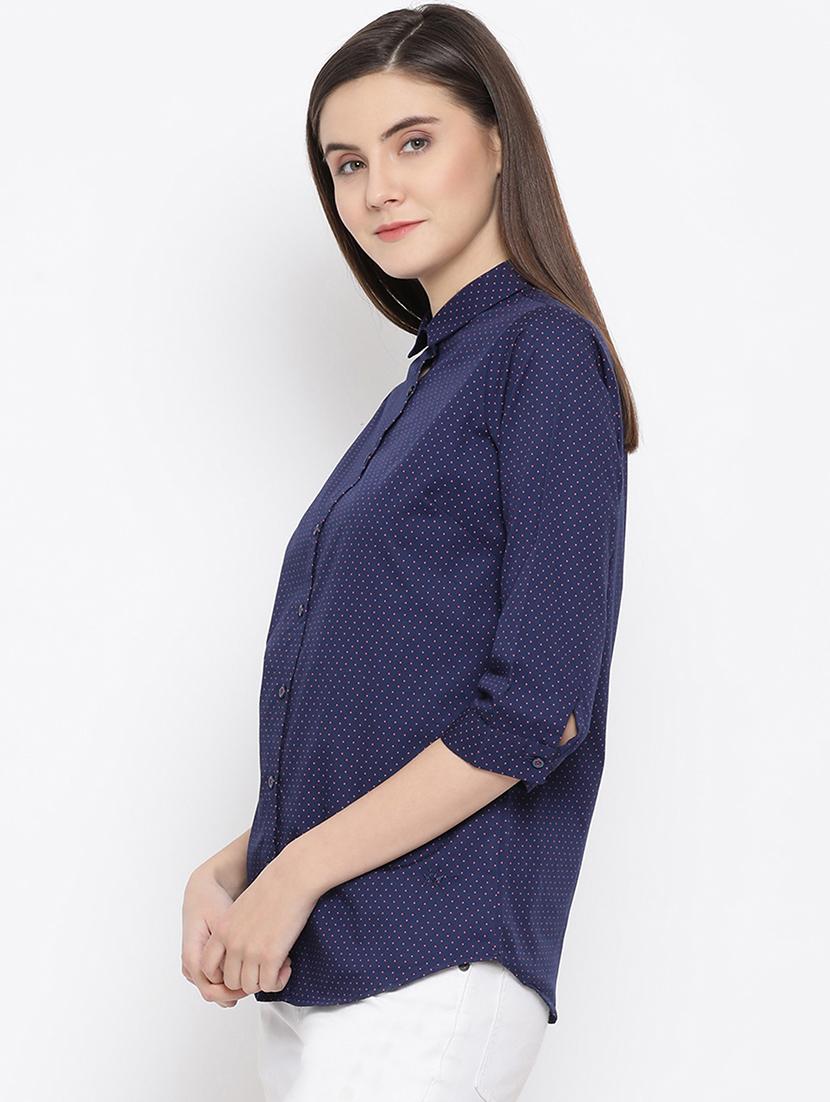 blue cotton polka dot shirt - 16948608 - Zoom Image - 2