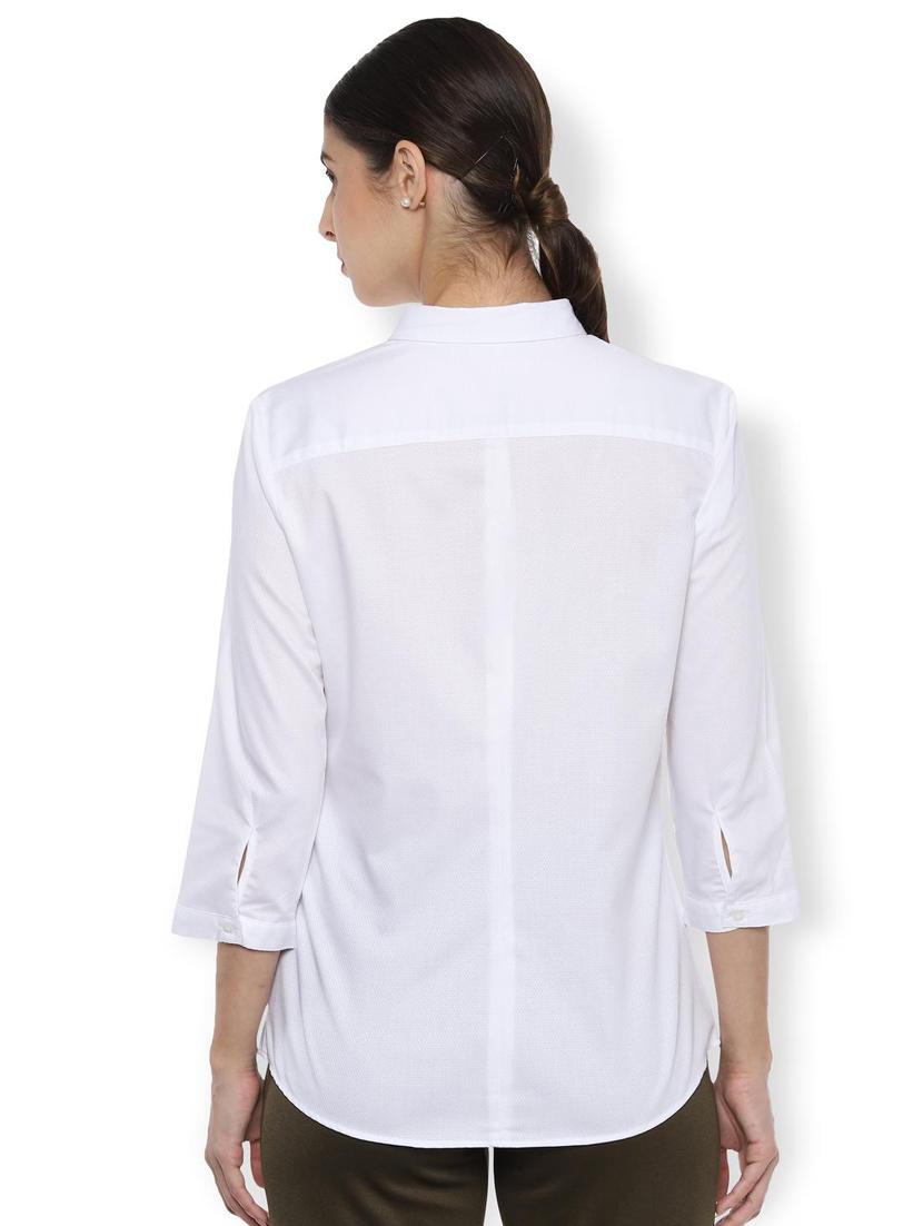 concealed placket solid shirt - 16948641 - Zoom Image - 2