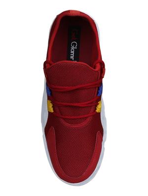 red lace up sport shoes - 16948799 - Standard Image - 4