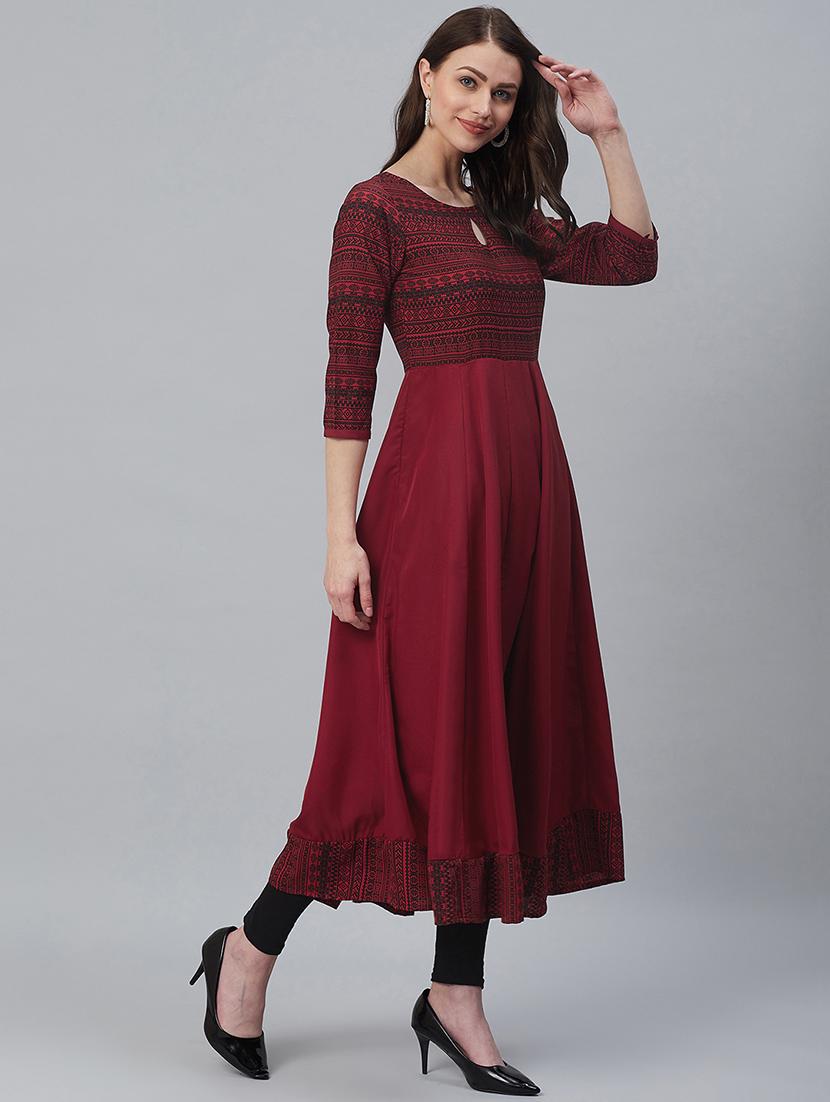 printed anarkali kurta - 16949391 - Zoom Image - 2