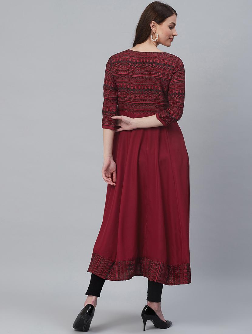 printed anarkali kurta - 16949391 - Zoom Image - 3