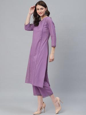solid kurta palazzo set - 16949406 - Standard Image - 2