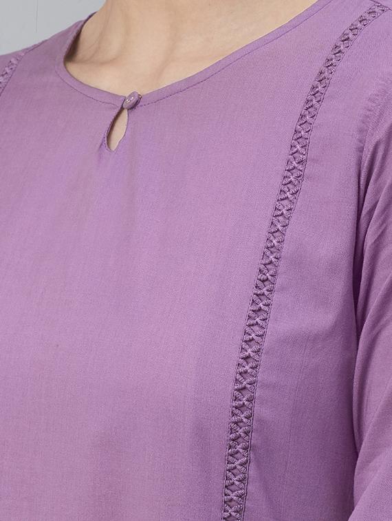 solid kurta palazzo set - 16949406 - Zoom Image - 4