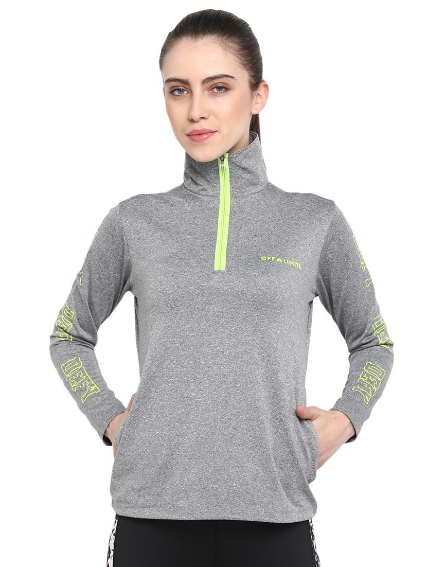 zip closure turtle neck sweatshirt - 16949483 - Zoom Image - 1