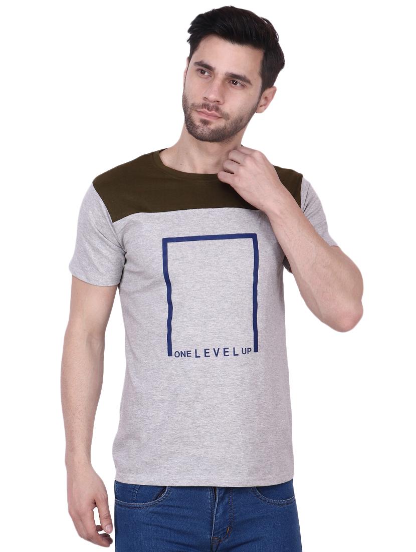 grey printed cut & sew t-shirt - 16949689 - Zoom Image - 1