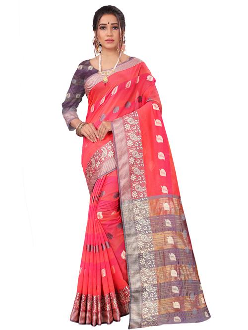 conversational banarasi saree with blouse - 16950531 - Standard Image - 1