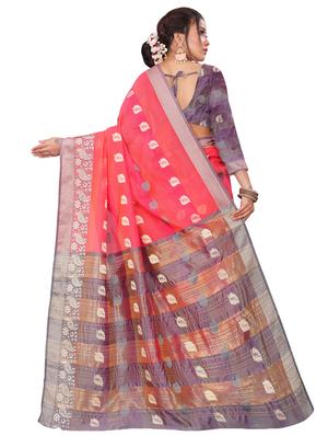 conversational banarasi saree with blouse - 16950531 - Standard Image - 2