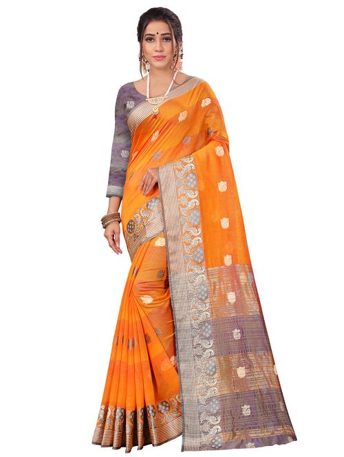 conversational banarasi saree with blouse - 16950532 - Standard Image - 1