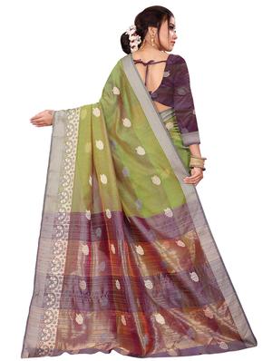 self design banarasi saree with blouse - 16950544 - Standard Image - 2