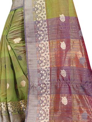 self design banarasi saree with blouse - 16950544 - Standard Image - 4