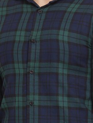 navy blue checkered casual shirt - 16950563 - Standard Image - 5