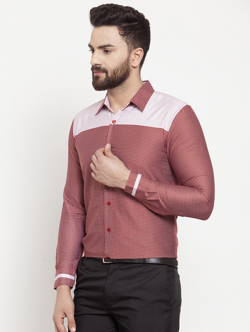 red self design casual shirt - 16950564 - Zoom Image - 2