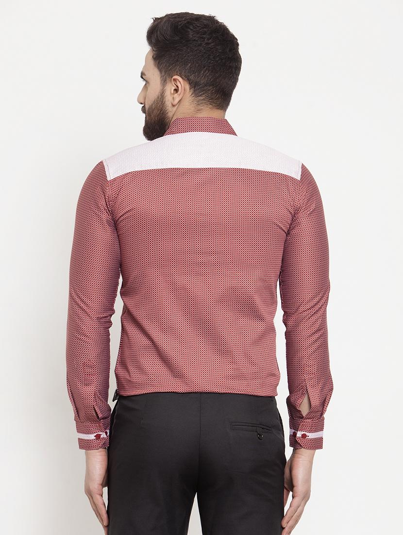 red self design casual shirt - 16950564 - Zoom Image - 3